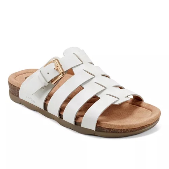 Earth Women's White Eresa Slide Sandal size 8 - Picture 1 of 9